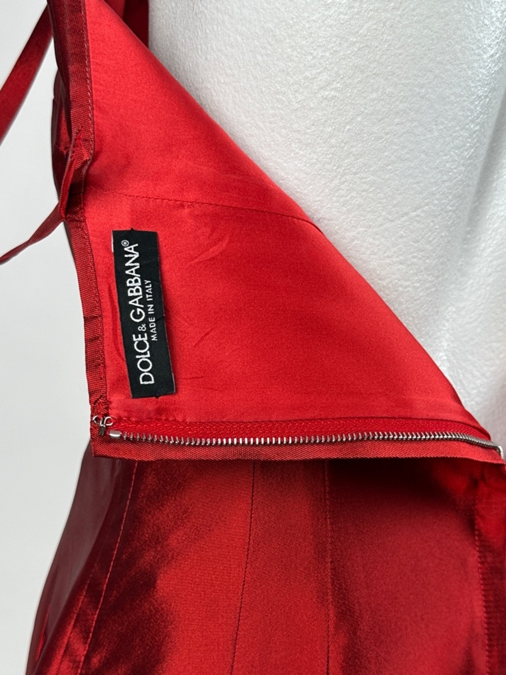 Dolce & Gabbana Red Silk Taffeta Cocktail Dress - Picture 8 of 10